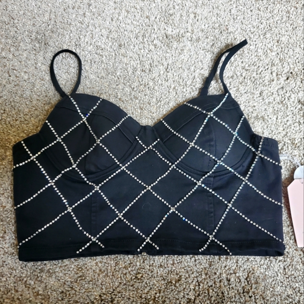 Bustier with Rhinestones